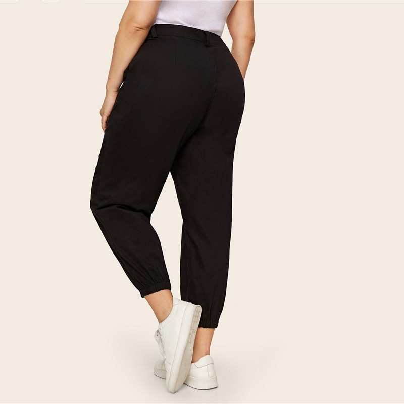 Solid Cropped Pants With Side Pockets | For Bold Girls™