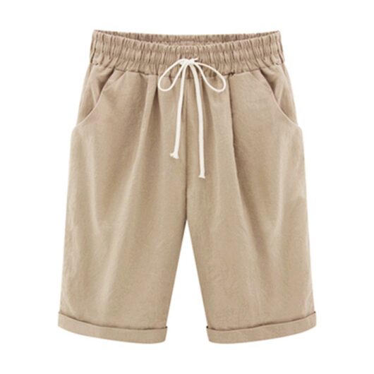 Cotton linen Drawstring Shorts