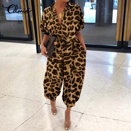 Leopard Print Jumpsuit. Pairs well with Skinny Jeans | Easy 30-day return policy | FREE shipping