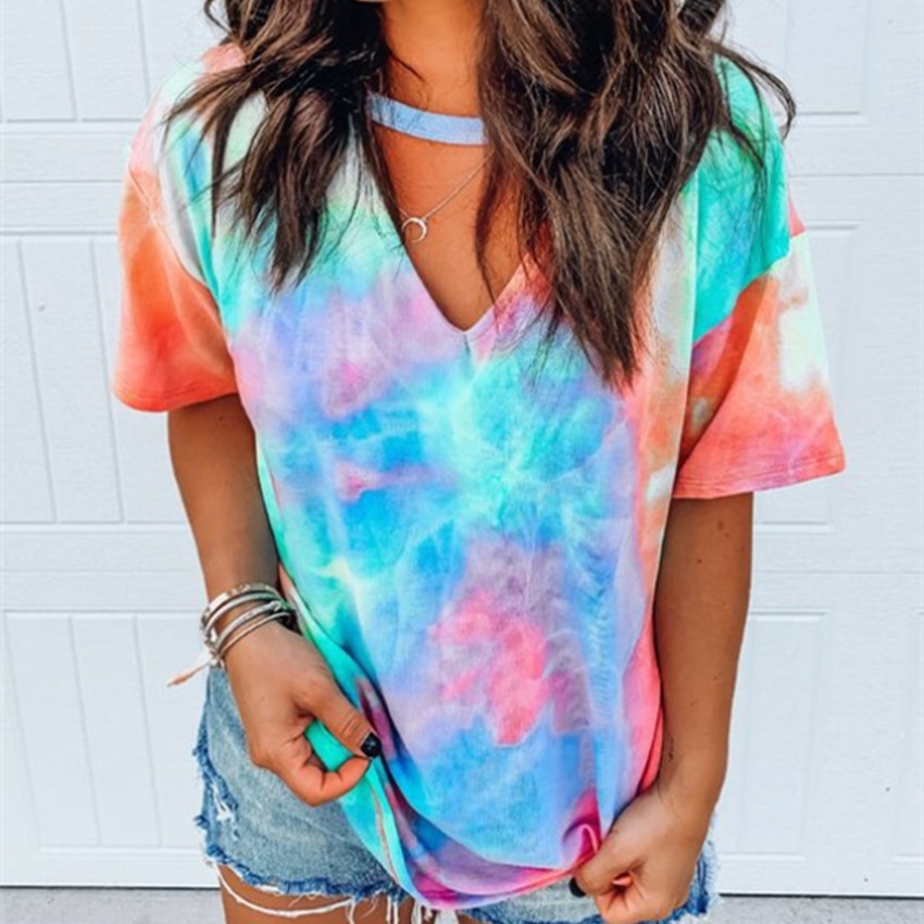Summer Hollow-out Tie Dye Shirt | For Bold Girls™ - Women's Plus Size ...