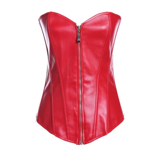 Leather Women's Corset in Plus Size