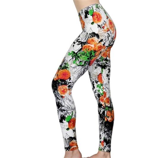 Women's Plus Size Floral Print Leggings