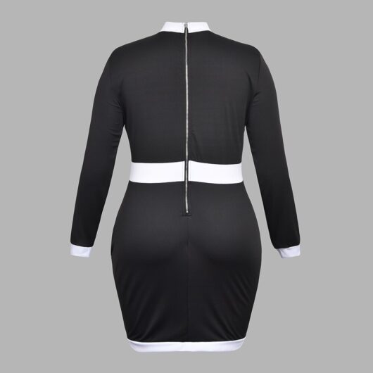 Black Turtleneck Dress Plus Size w/Sleeves