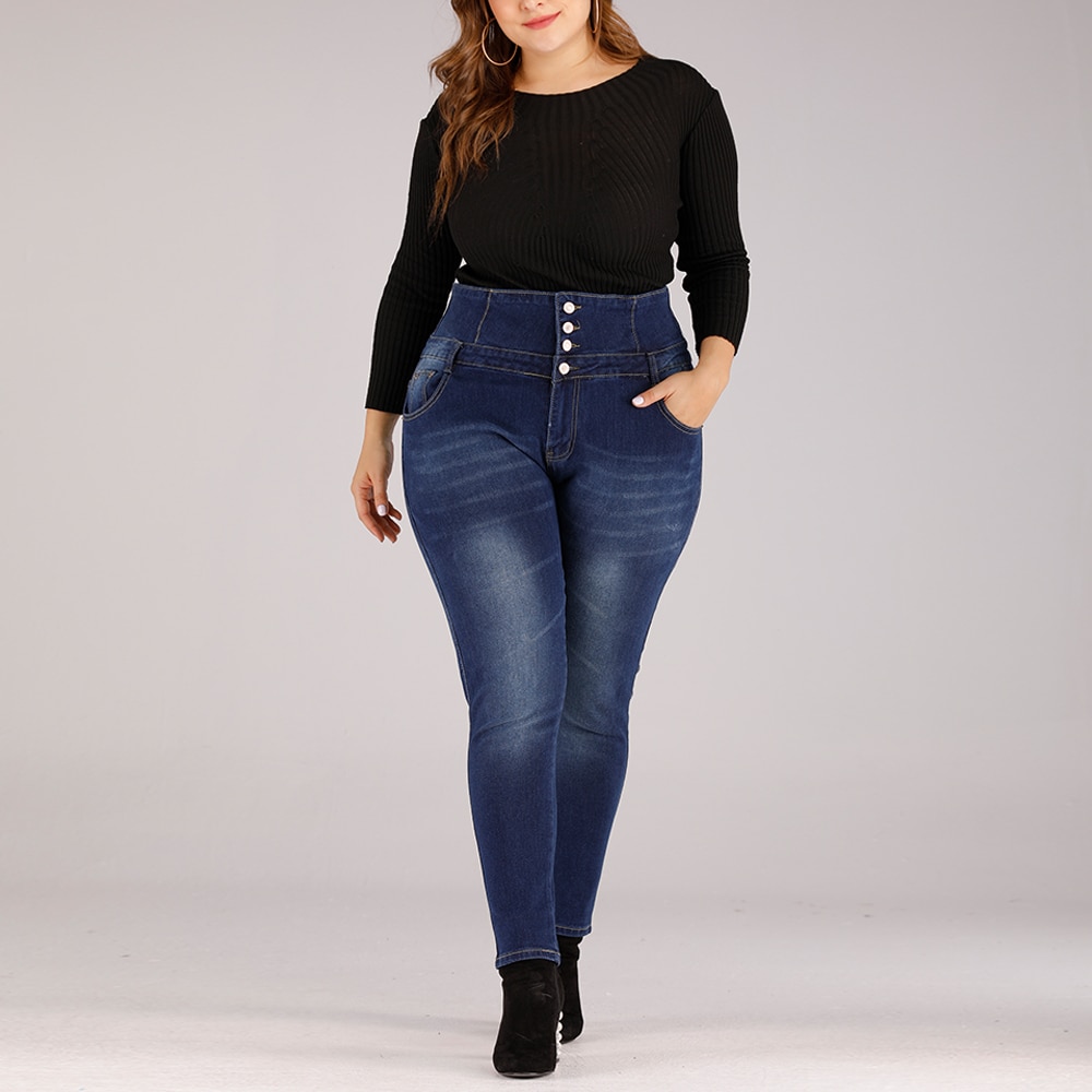 Plus Size High Waist Skinny Jeans For Bold Girls™ Womens Plus Size Clothing 