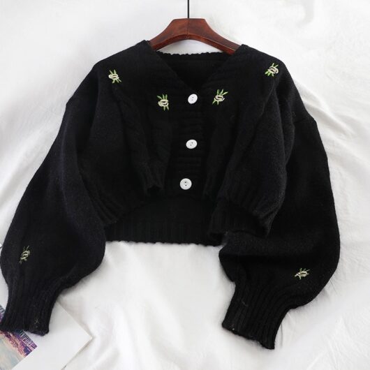 Women's Floral Cardigan with Embroidery