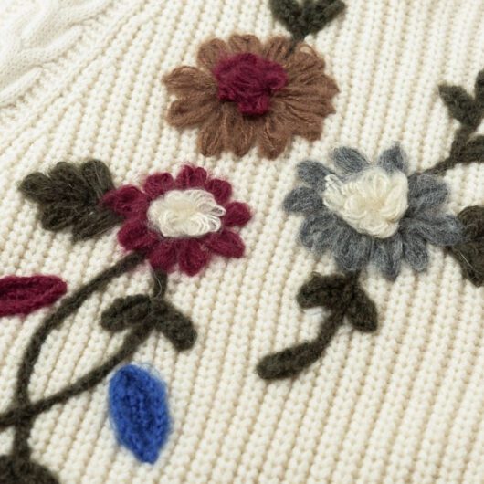Embroidered Women's Flower Cardigan
